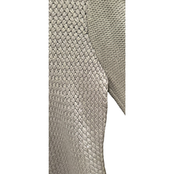 Women's Gray Boat Neck Wool Mohair Blend Cozy Basketweave Sweater Large Preppy - Picture 6 of 7